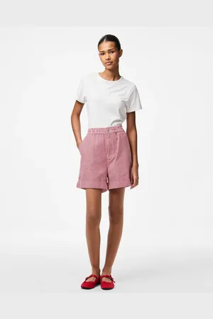 Pieces® Røde shorts med striber