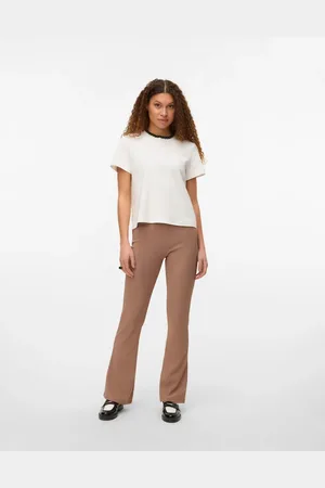 VERO MODA Gråbrune bukser
