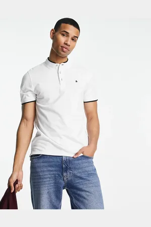 JACK & JONES Essentials - granddad-polo med kontrastkant