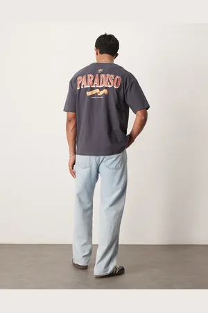 ASOS Koksgrå oversized T-shirt med tekstgrafik