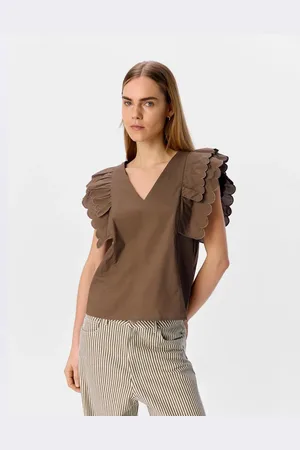 Object Mørkebrun top