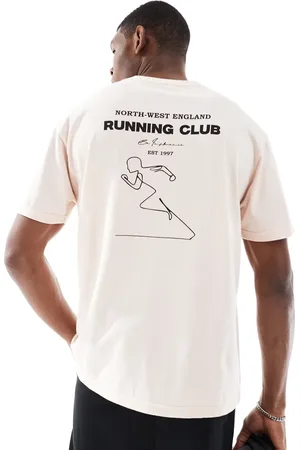 Another Influence Lyserød oversized t-shirt med sportsgrafik