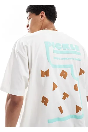 ASOS Oversized og råhvid T-shirt med grafisk 