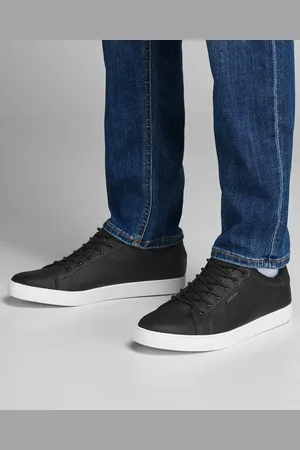 JACK & JONES Sorte sneakers i imiteret læder