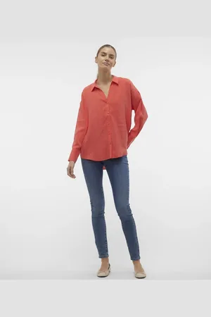 VERO MODA Cayennerød skjorte-Orange