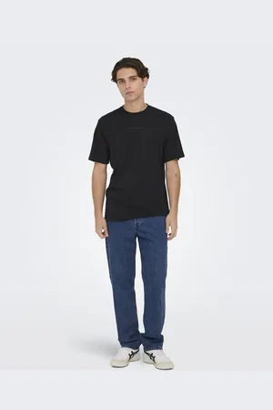 Only & Sons Mellemblå jeans i denim i regular fit