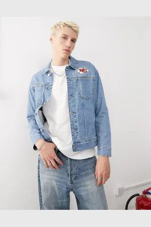 New Era Chicago Bulls - Blå denimjakke med print
