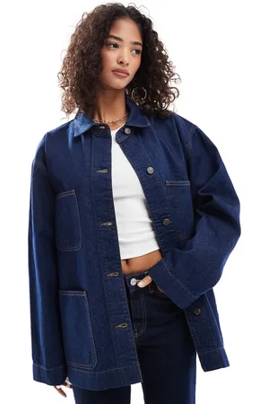 ASOS Mørkeblå denimjakke-Marineblå