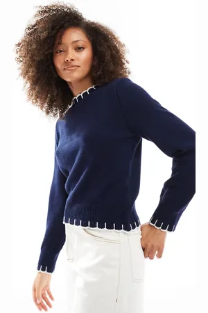 ASOS Striktrøje med tæppesyninger