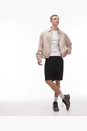 Topman Sorte denimshorts med lige ben
