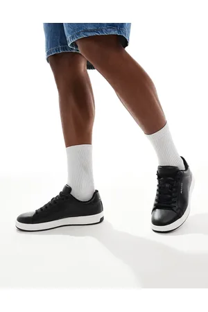 Paul Smith Paul Smith - Sorte og hvide sneakers med logo i læder