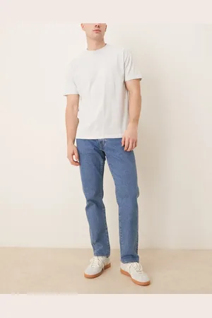 Abercrombie & Fitch Jeans med lige ben i mellemblå vintagevask