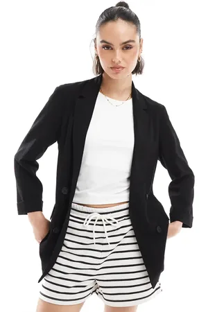 Stradivarius Blazer i hørlook