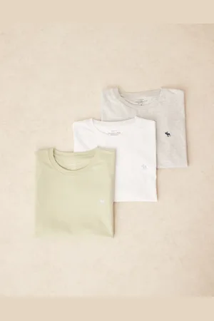 Abercrombie & Fitch Pakke med 3 kortærmede T-shirts med logoikon i forskellige farver