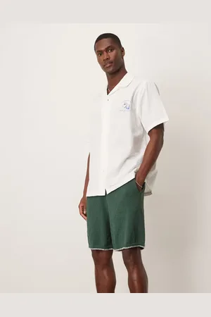 ASOS Mørkegrønne strikkede oversized shorts med tungesting