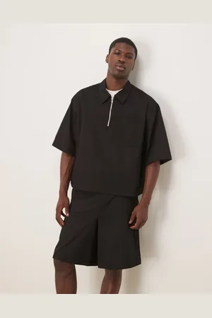 ASOS Skjorte med halve ærmer og halv lynlås - Del af sæt