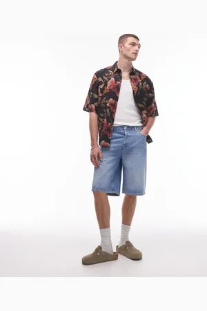 Topman Blå jorts i denim i lys vask