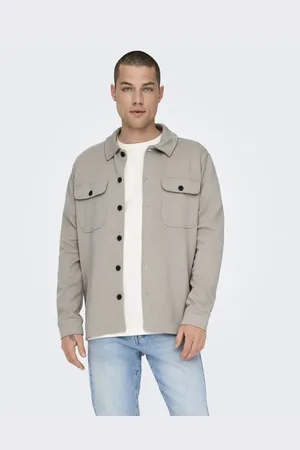 Only & Sons Kakigrå skjorte i vintage-stil-Grøn