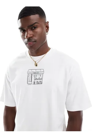 JACK & JONES Premium - og oversized T-shirt med café-print på brystet