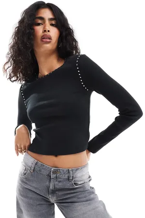 ASOS Langærmet og top med nittedetaljer