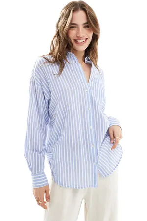 Stradivarius Stribet oversized skjorte