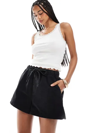 ASOS Forvaskede sorte denimshorts