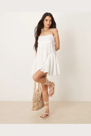 ASOS Babydoll-minikjole med flæsekant