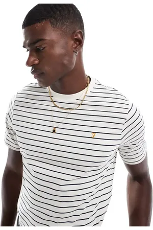 Farah Oakland - T-shirt med striber i bomuld