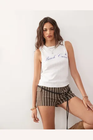 COLLUSION Tanktop med print i pointelle
