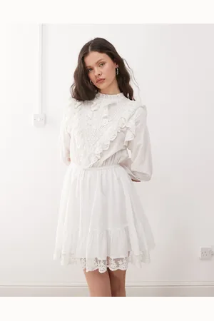 Miss Selfridge Minikjole med blondekant i vævet heritage-stil