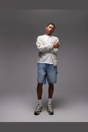 Topman Lyseblå tømrer-denimshorts
