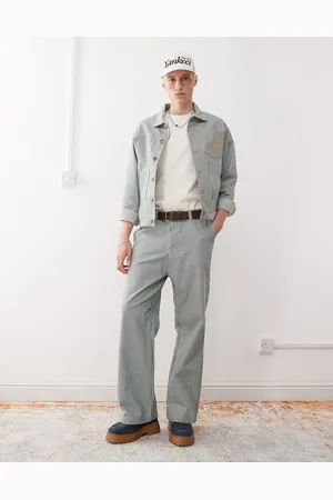 New Era Multifarvede jeans med nålestriber i denim i poset pasform