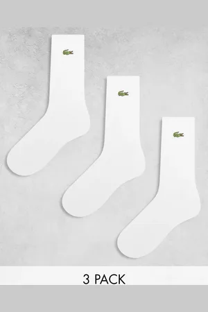 Lacoste Pakke med 3 par hvide sokker med logo