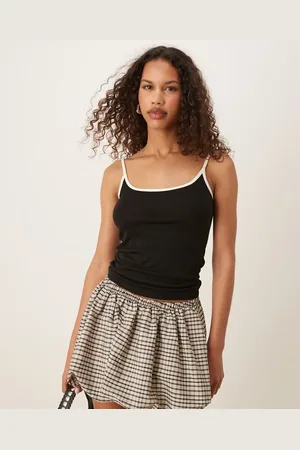 MANGO Slim Fit-top med kontrastkant