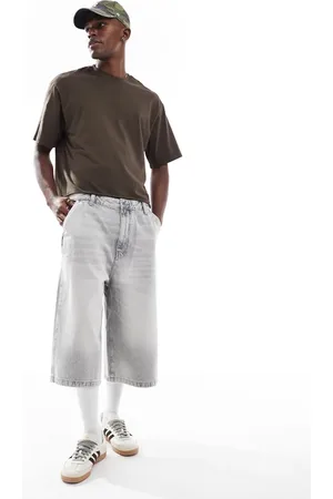 Pull&Bear Grå og superbaggy denimshorts