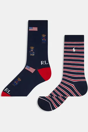 Ralph Lauren Pakke med 2 par multifarvede sokker-Multifarvet