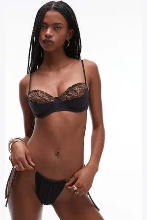 Frankies Bikinis X Bella Hadid - bikinitop med leopardprint og bøjle