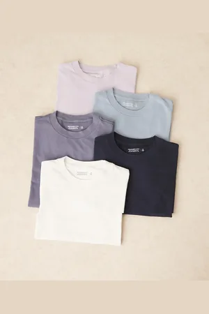 Abercrombie & Fitch Essential - Pakke med 5 T-shirts i forskellige farver