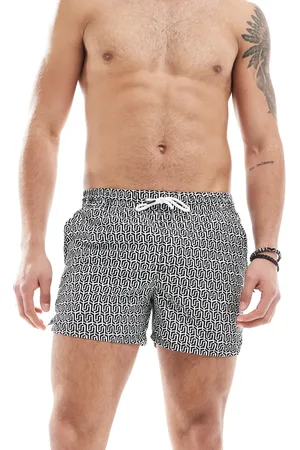 Aray Sorte og hvide badeshorts med geometrisk print-Multifarvet