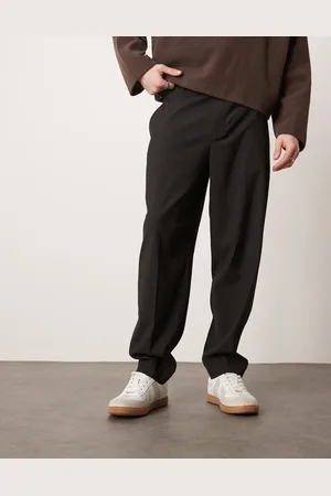 ASOS Sorte elegante afslappede bukser i tapered pasform
