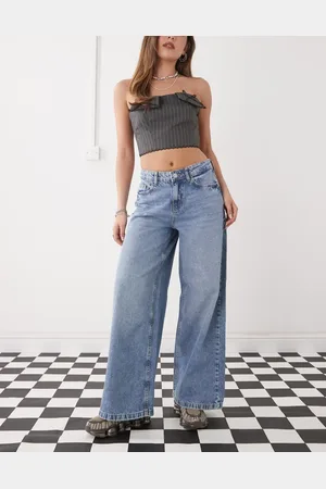 Noisy May Jeans i lyseblå vask i løstsiddende pasform