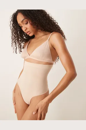 Spanx Seamless Power - Højtaljet beige G-streng-Neutral