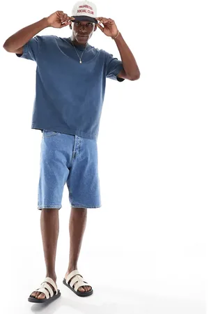JACK & JONES Alex - Denimshorts i mellemblå vask