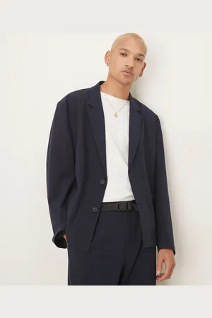 ASOS , løstsiddende og firkantet habitjakke i seersucker