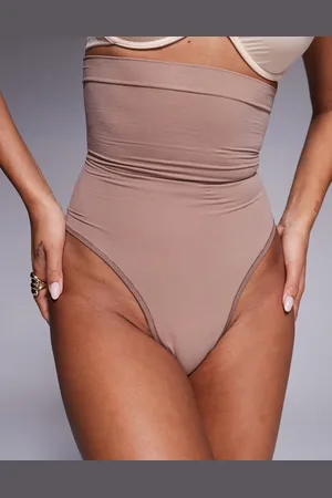 Spanx Seamless Power - Højtaljet beige G-streng-Neutral