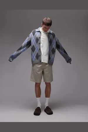 Topman Chinoshorts i vasket bomuld-Neutral