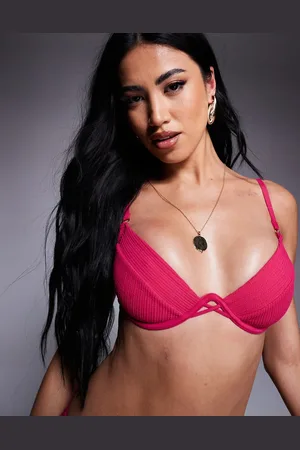 Boux Avenue Ibiza - Pink bikinitop med tekstur