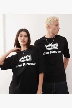 COLLUSION Unisex - festival-t-shirt i skater fit med officielt OASIS-print