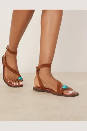 ASOS Florrie - Gyldenbrune sandaler med tårem og stropper