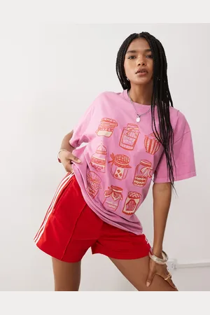 Reclaimed Oversized T-shirt med syltetøjsprint